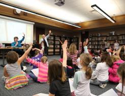 Ruth McNally Barshaw shares writing & illustration tips with PHM elementary students