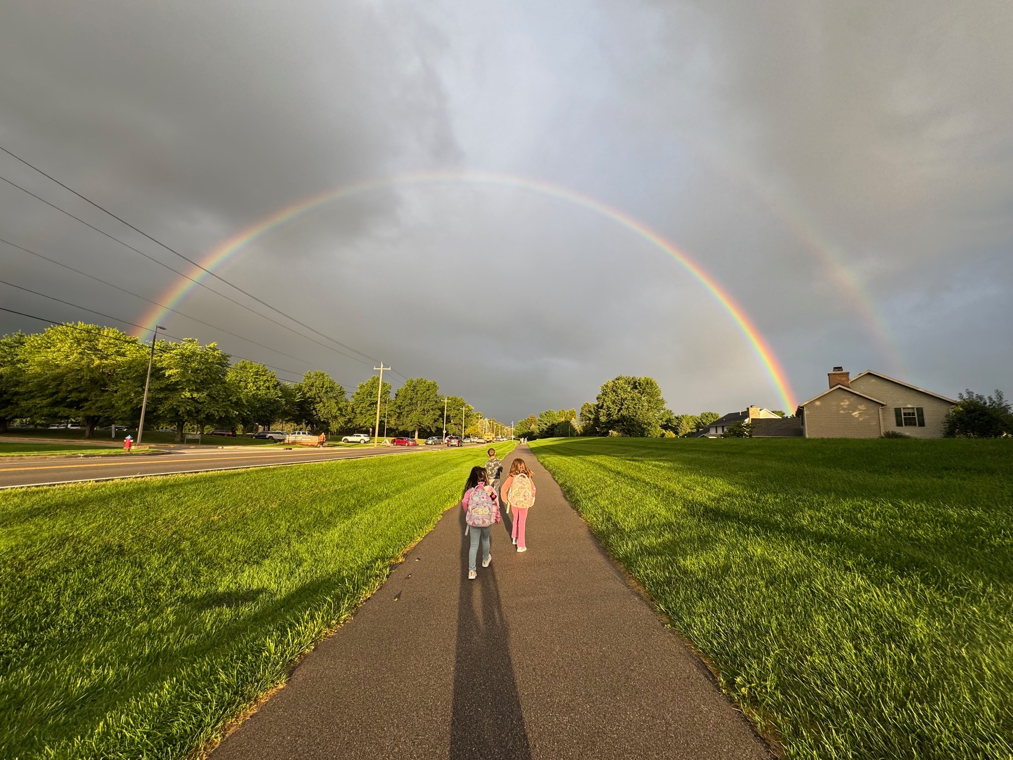 🌈🌈What a beautiful sight to see on your way to school.📸Photo Credit: Prairie Vista Elementary School