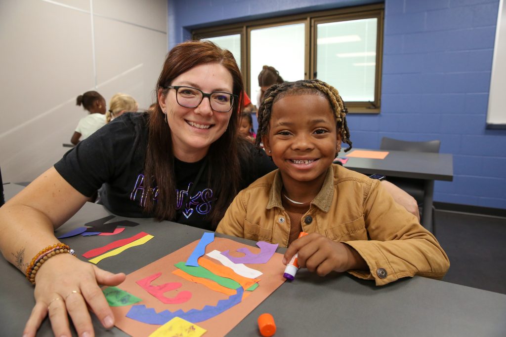 Teacher and Student with Art