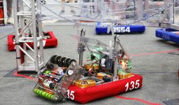 TEAM 135 robot in a competition