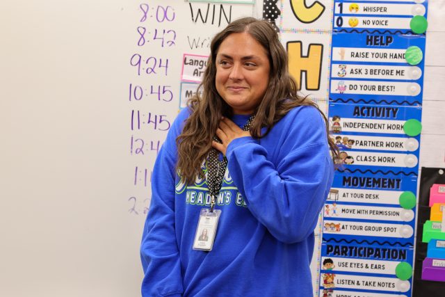 Miss Endahl surprised with the news